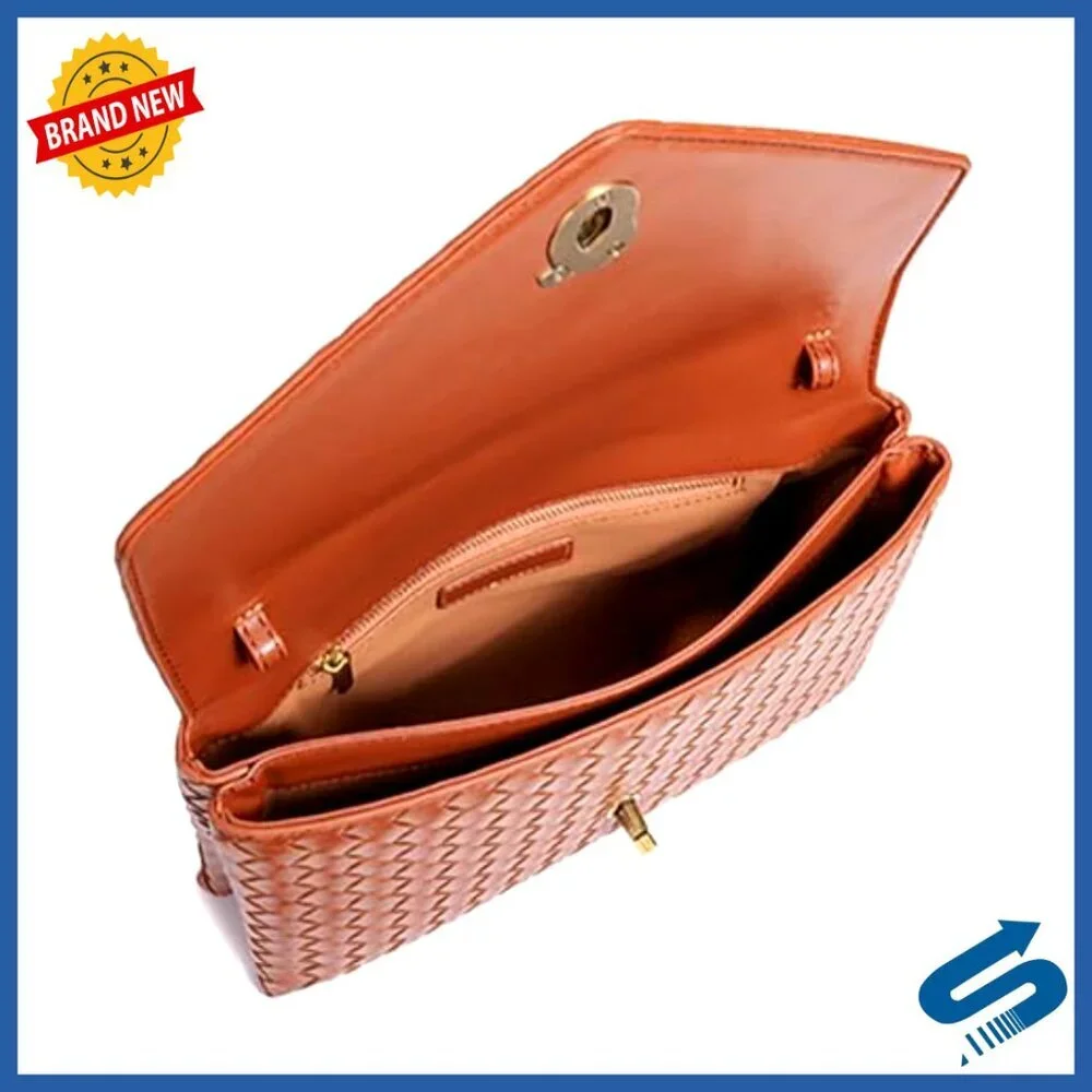 PU Leather Woven Hobo Shoulder Bag Crossbody Satchel Purse